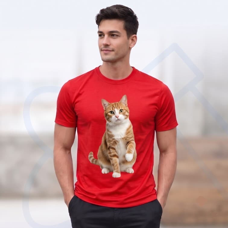 Lightweight 120 GSM Polyester Round Neck T-Shirt – Custom Photo Print ( Size: S, M ,L, XL, XXL ) image 2