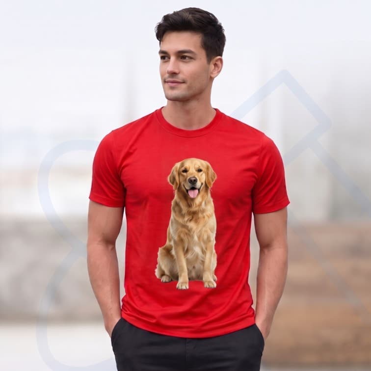 Lightweight 120 GSM Polyester Round Neck T-Shirt – Custom Photo Print ( Size: S, M ,L, XL, XXL )