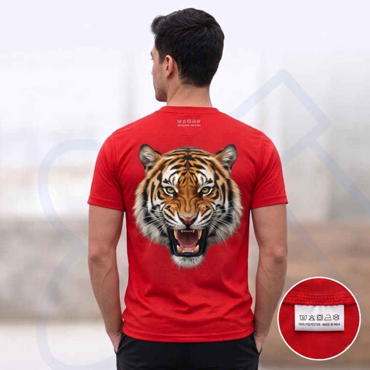 Lightweight 120 GSM Polyester Round Neck T-Shirt – Custom Photo Print ( Size: S, M ,L, XL, XXL ) image 4