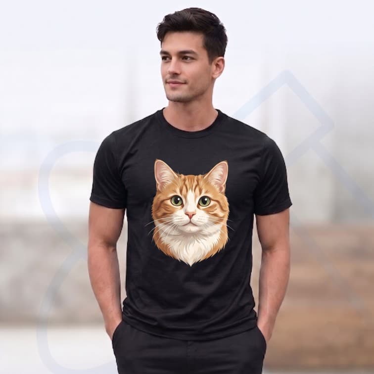 Lightweight 120 GSM Polyester Round Neck T-Shirt – Custom Photo Print ( Size: S, M ,L, XL, XXL ) image 5