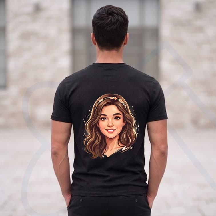Lightweight 120 GSM Polyester Round Neck T-Shirt – Custom Photo Print ( Size: S, M ,L, XL, XXL ) image 3