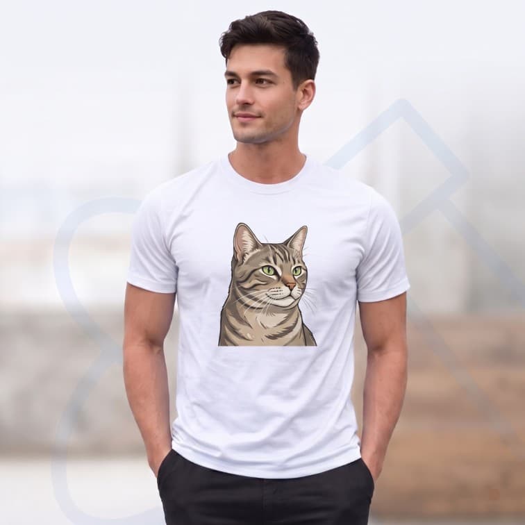 Lightweight 120 GSM Polyester Round Neck T-Shirt – Custom Photo Print ( Size: S, M ,L, XL, XXL )