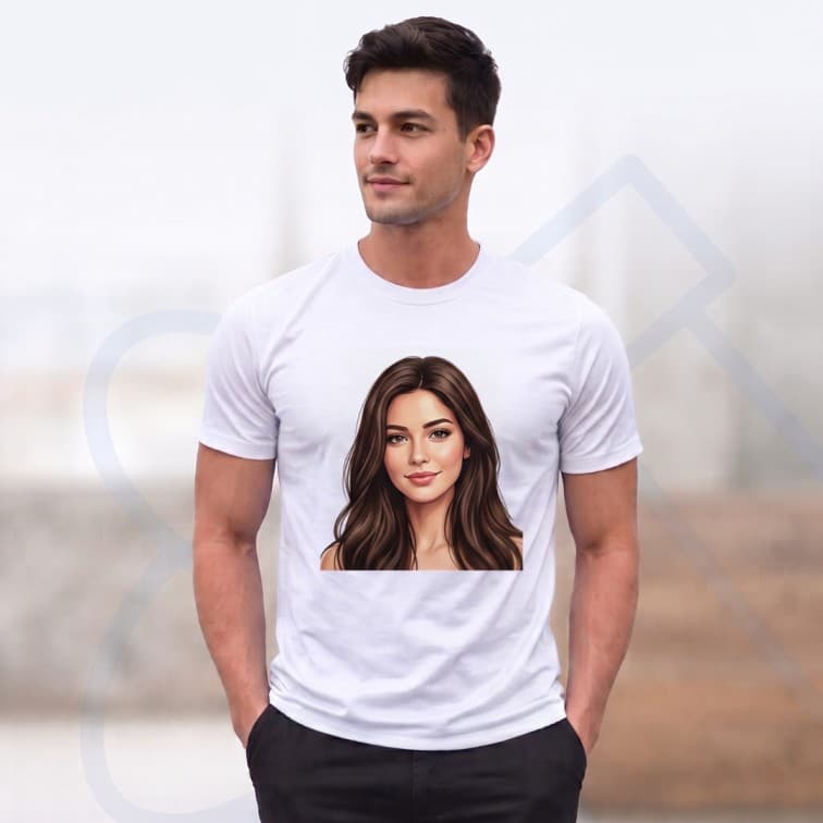 Lightweight 120 GSM Polyester Round Neck T-Shirt – Custom Photo Print ( Size: S, M ,L, XL, XXL ) image 2