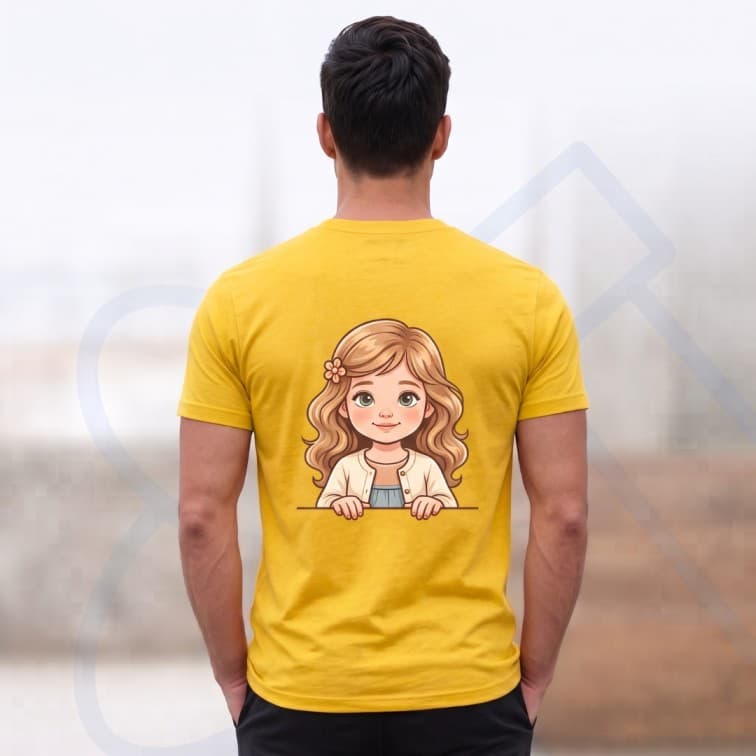 Lightweight 120 GSM Polyester Round Neck T-Shirt – Custom Photo Print ( Size: S, M ,L, XL, XXL ) image 3
