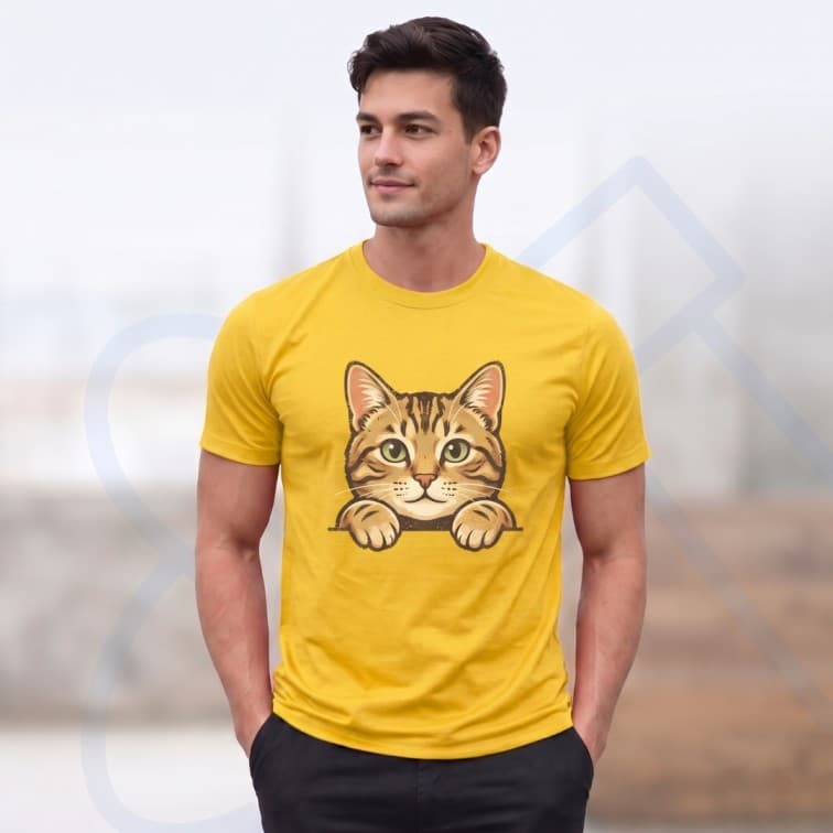 Lightweight 120 GSM Polyester Round Neck T-Shirt – Custom Photo Print ( Size: S, M ,L, XL, XXL ) image 2