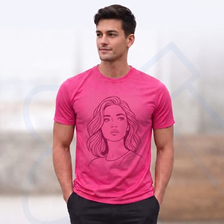 Lightweight 120 GSM Polyester Round Neck T-Shirt – Custom Photo Print ( Size: S, M ,L, XL, XXL )