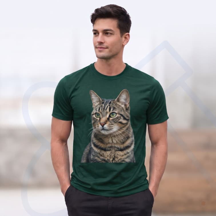 Lightweight 120 GSM Polyester Round Neck T-Shirt – Custom Photo Print ( Size: S, M ,L, XL, XXL ) image 2