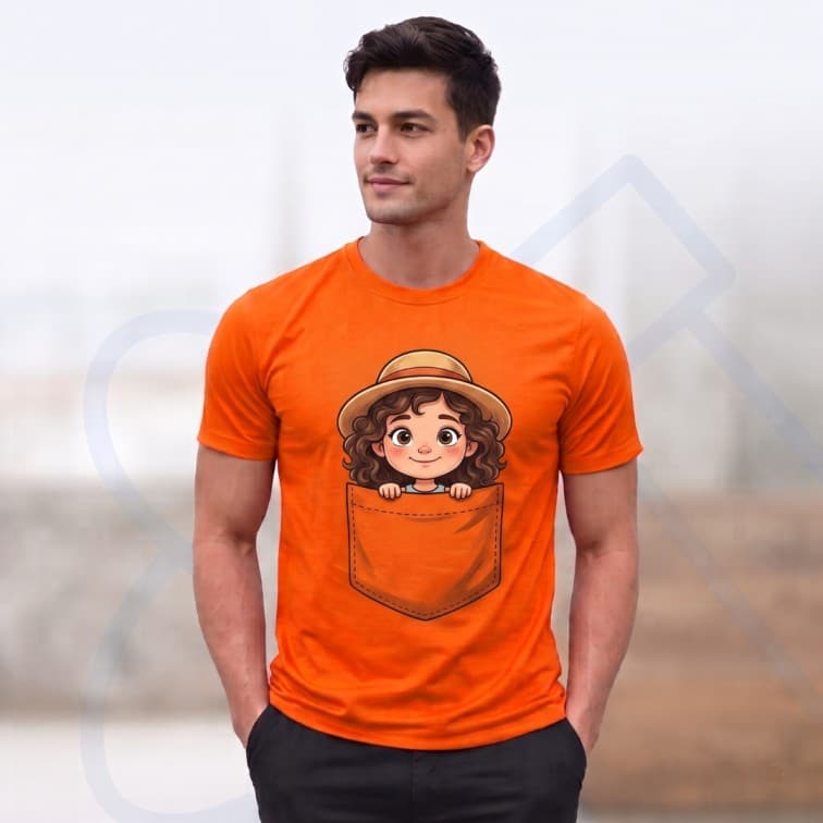 Lightweight 120 GSM Polyester Round Neck T-Shirt – Custom Photo Print ( Size: S, M ,L, XL, XXL ) image 5