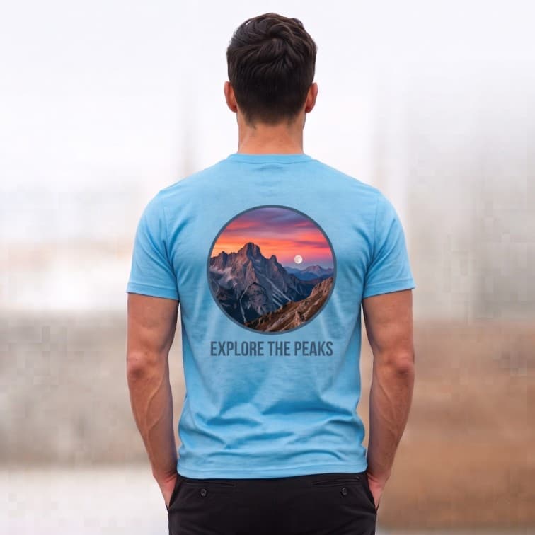 Lightweight 120 GSM Polyester Round Neck T-Shirt – Custom Photo Print ( Size: S, M ,L, XL, XXL ) image 2