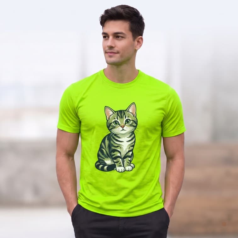 Lightweight 120 GSM Polyester Round Neck T-Shirt – Custom Photo Print ( Size: S, M ,L, XL, XXL ) image 2