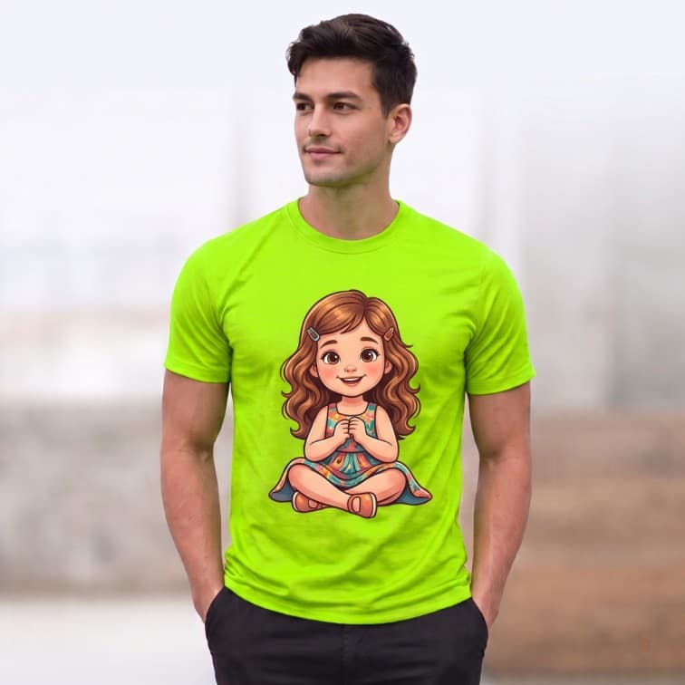 Lightweight 120 GSM Polyester Round Neck T-Shirt – Custom Photo Print ( Size: S, M ,L, XL, XXL ) image 4