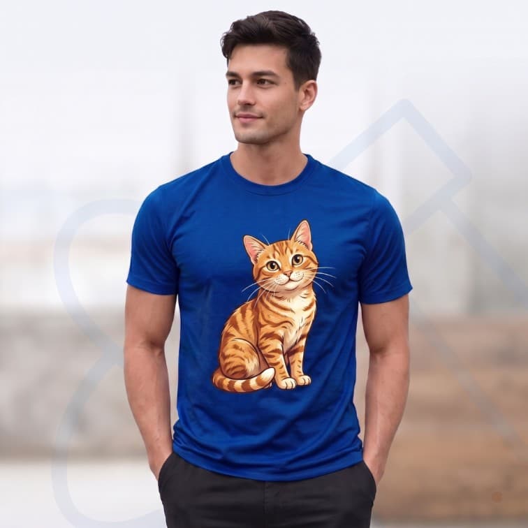 Lightweight 120 GSM Polyester Round Neck T-Shirt – Custom Photo Print ( Size: S, M ,L, XL, XXL ) image 2