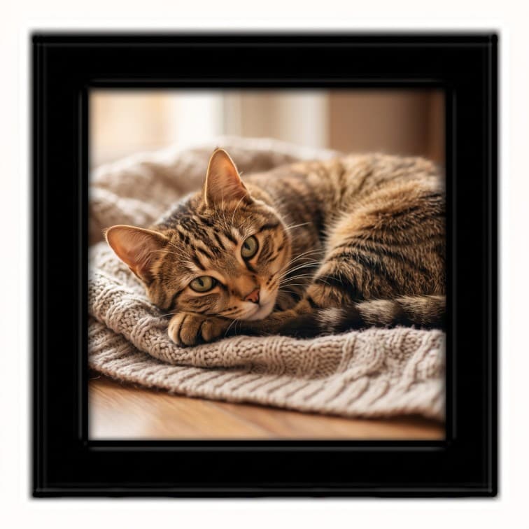 4x4 Inch Classic Black Fibre Photo Frame image 4