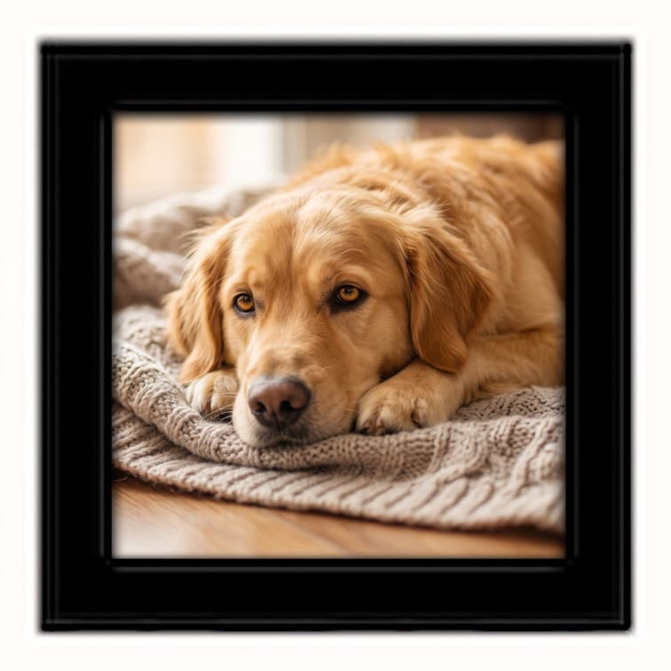 4x4 Inch Classic Black Fibre Photo Frame image 3