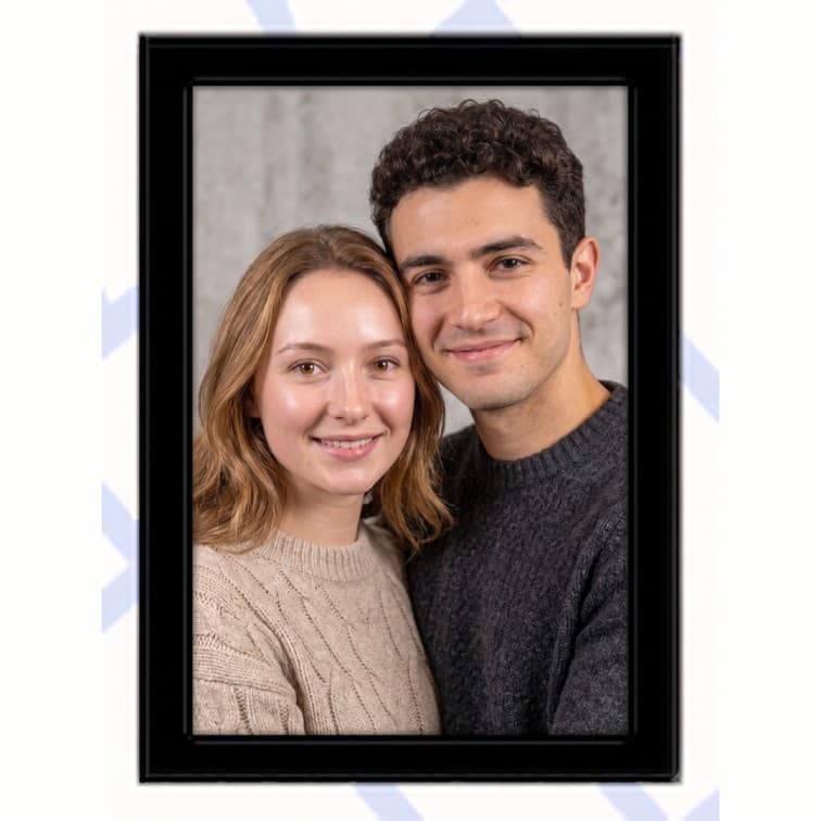 7x5 Inch Classic Black Fibre Photo Frame image 4