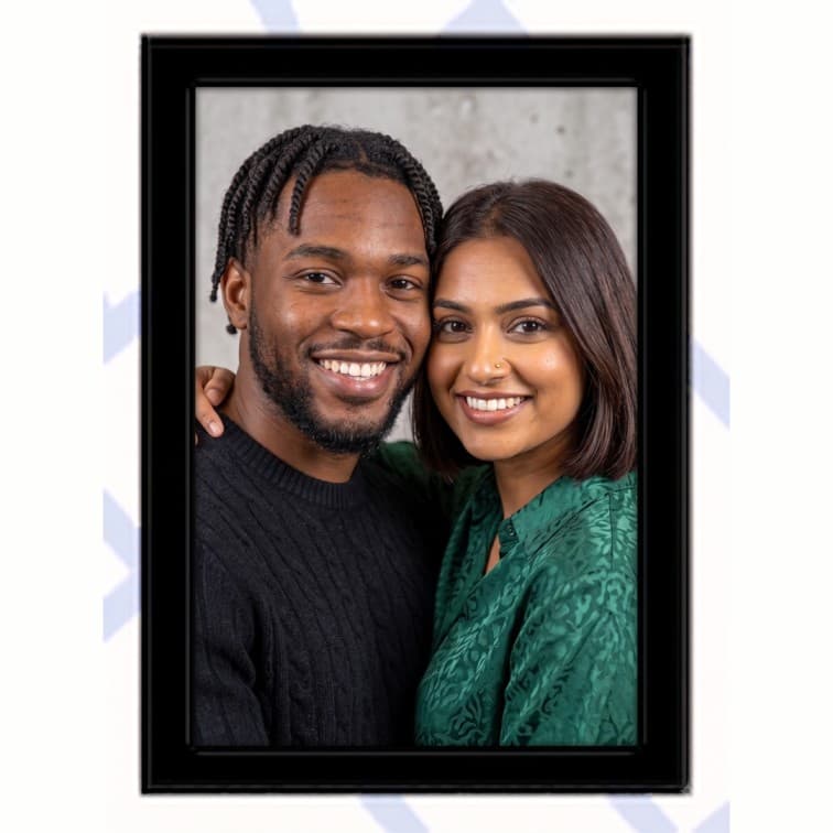 7x5 Inch Classic Black Fibre Photo Frame
