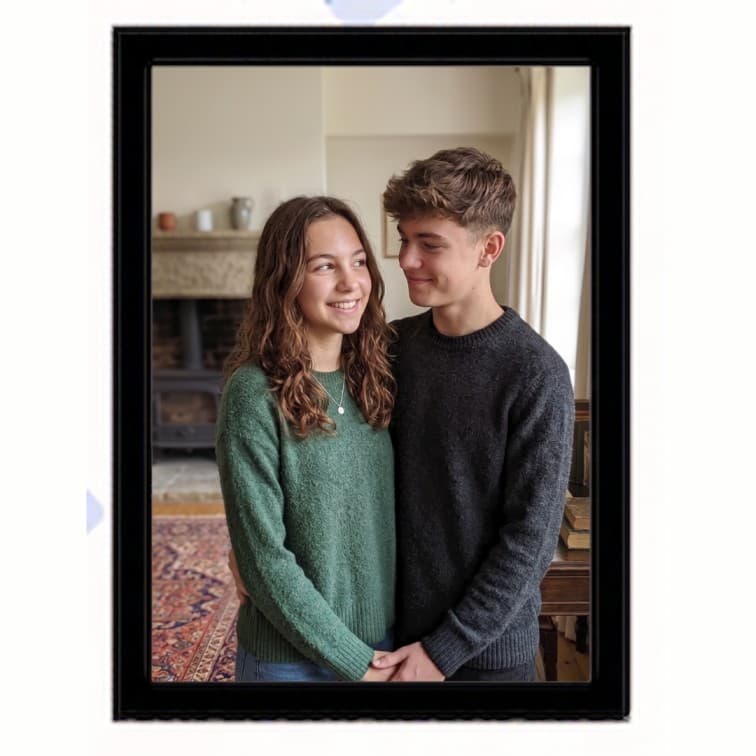 6x8 Inch Classic Black Fibre Photo Frame image 3