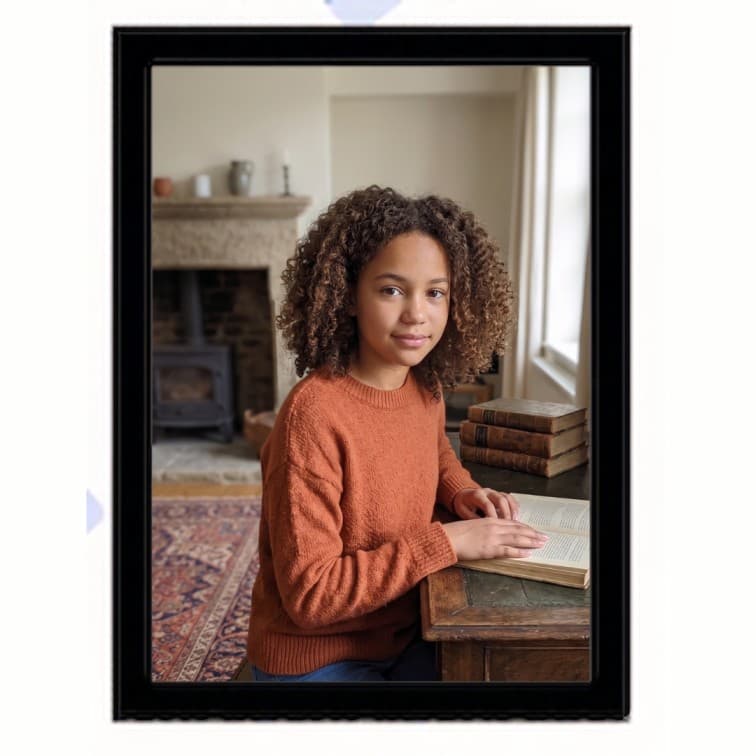6x8 Inch Classic Black Fibre Photo Frame