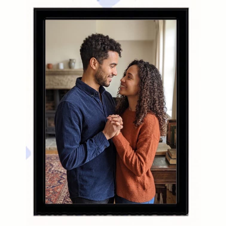 6x8 Inch Classic Black Fibre Photo Frame image 4