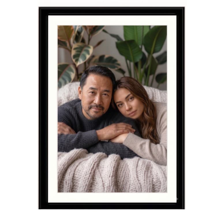 8x12 Inch Classic Black Fibre Photo Frame