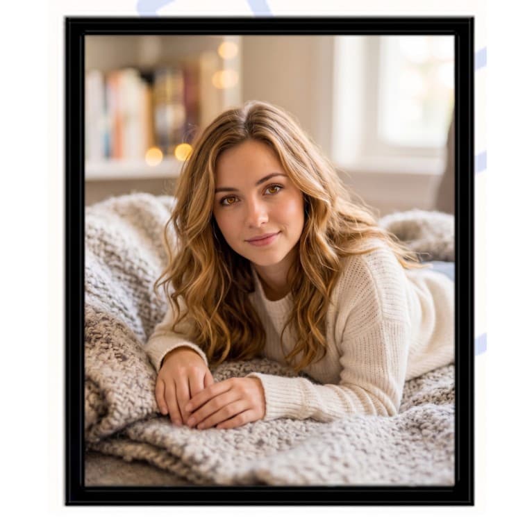 10x12 Inch Classic Black Fibre Photo Frame