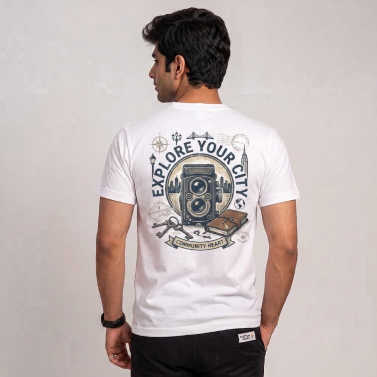 DotNet Men's 160 GSM Custom Graphic T-Shirt ( Size: S, M,L, XL, XXL ) image 3