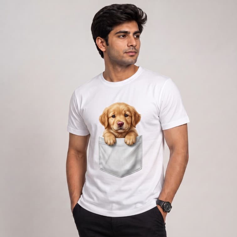 DotNet Men's 160 GSM Custom Graphic T-Shirt ( Size: S, M,L, XL, XXL ) image 4