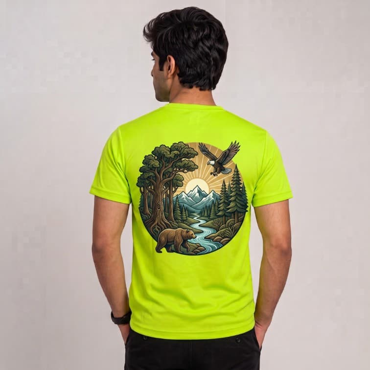 DotNet Men's 160 GSM Custom Graphic T-Shirt ( Size: S, M,L, XL, XXL ) image 2