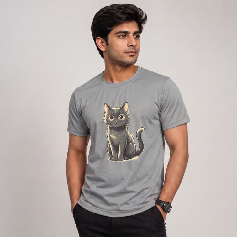 DotNet Men's 160 GSM Custom Graphic T-Shirt ( Size: S, M,L, XL, XXL ) image 2