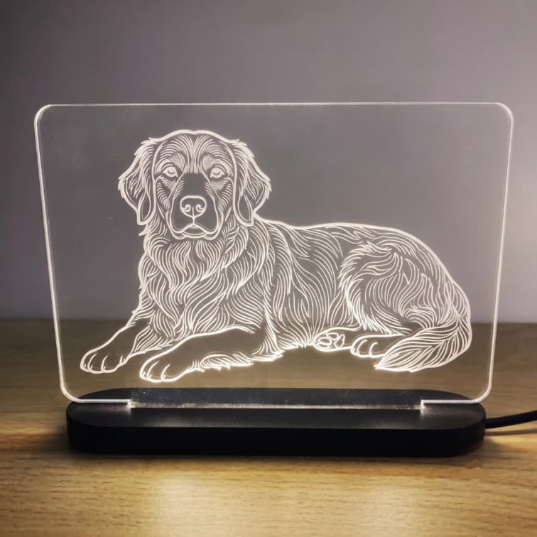 Custom Laser-Engraved Acrylic LED Desk Lamp (Size:7x5 In) image 4