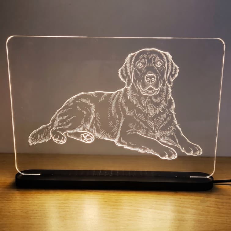 Custom Laser-Engraved Acrylic LED Desk Lamp (Size:10.8x7.65 In) image 2