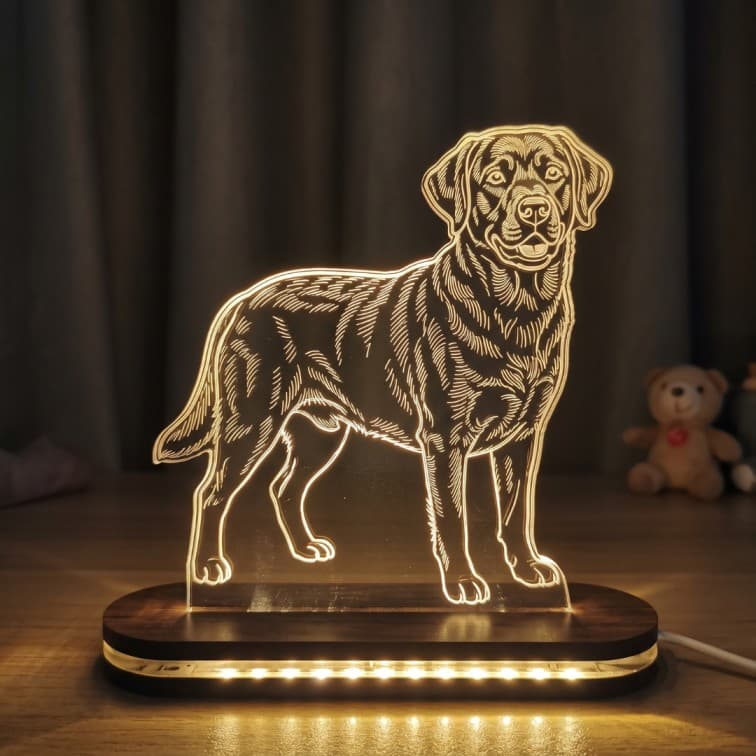 Custom Laser-Engraved Acrylic LED Desk Lamp (Size: 6 In) image 4