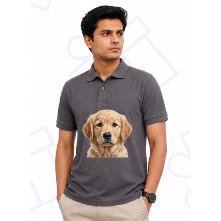 Dot Net Collar Men's 160 GSM Custom Graphic T-Shirt ( Size: S, M,L, XL, XXL ) image 5