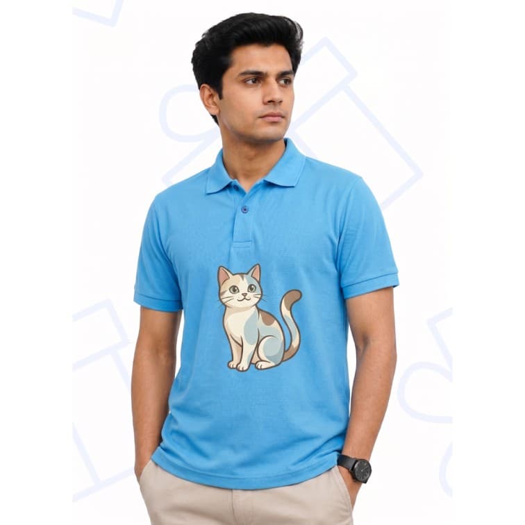 Dot Net Collar Men's 160 GSM Custom Graphic T-Shirt ( Size: S, M,L, XL, XXL ) image 4