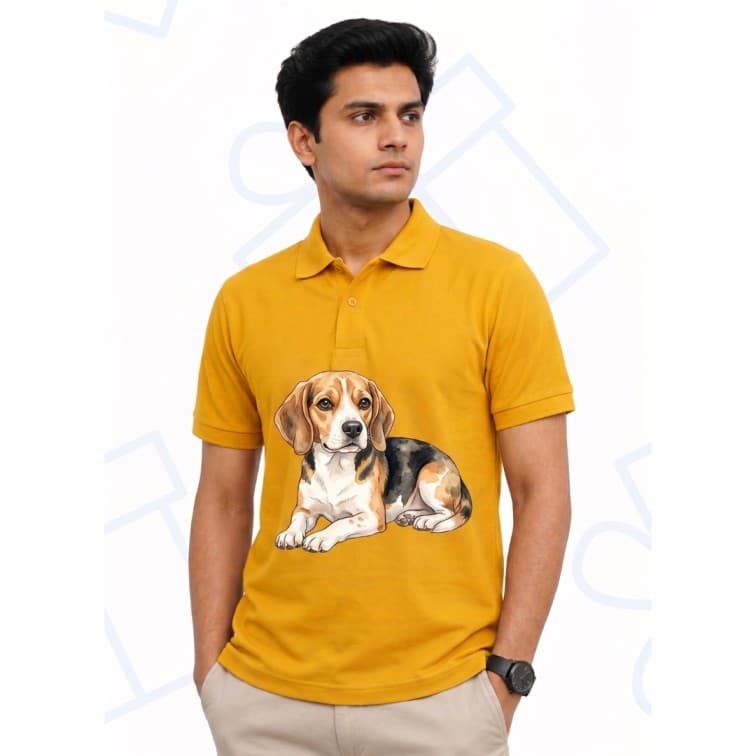 Dot Net Collar Men's 160 GSM Custom Graphic T-Shirt ( Size: S, M,L, XL, XXL ) image 4
