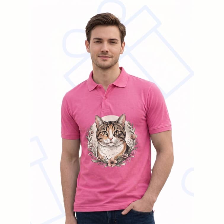 Collar Matty Men's 210 GSM Custom Graphic T-Shirt ( Size: S, M,L, XL, XXL ) image 2