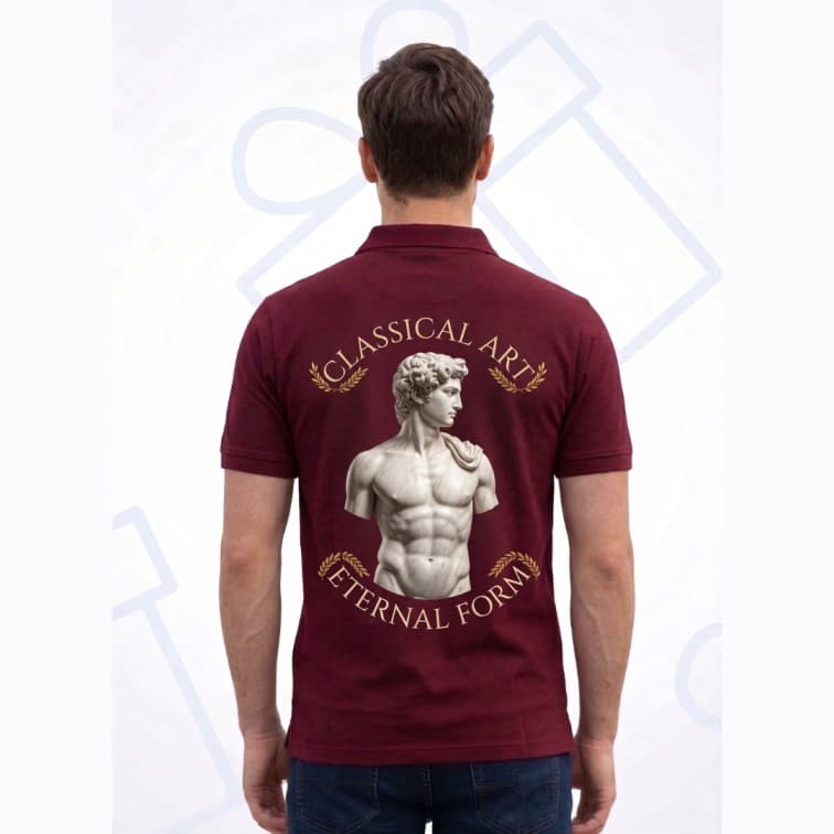 Collar Matty Men's 210 GSM Custom Graphic T-Shirt ( Size: S, M,L, XL, XXL ) image 5