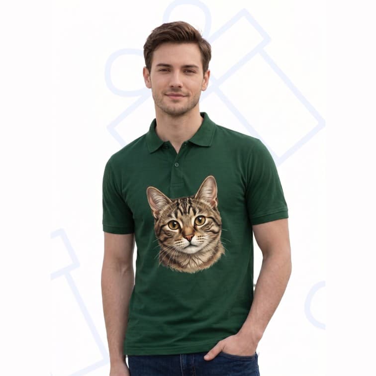 Collar Matty Men's 210 GSM Custom Graphic T-Shirt ( Size: S, M,L, XL, XXL ) image 2